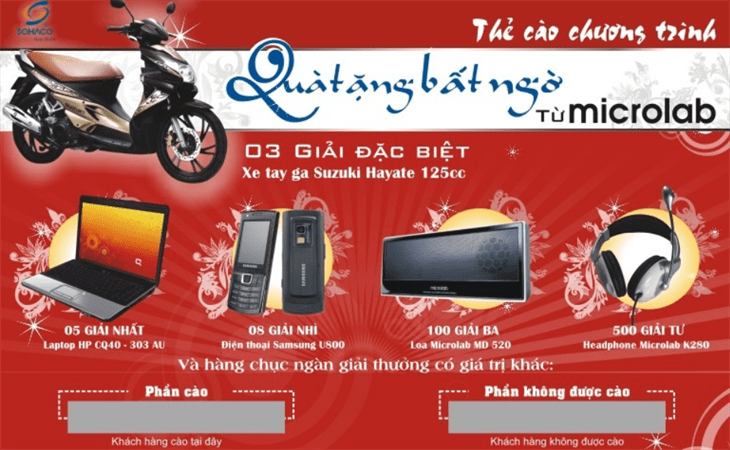 Các hình thức khuyến mãi thẻ cào khuyến mãi sáng tạo cho cửa hàng thức ăn