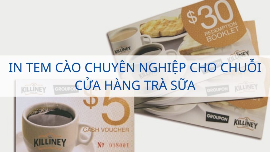 In tem cào chuyên nghiệp cho chuỗi cửa hàng trà sữa