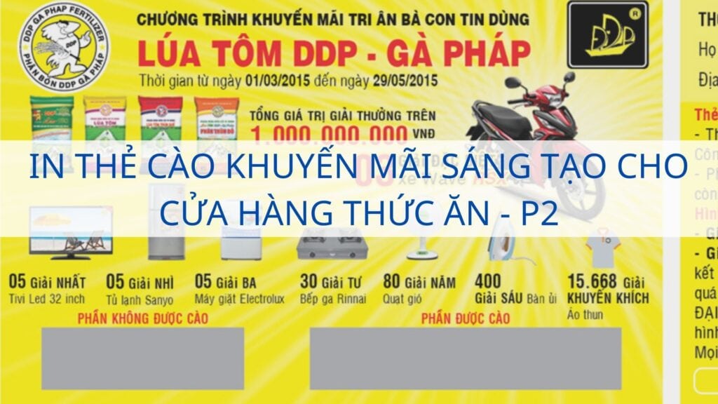 In thẻ cào khuyến mãi sáng tạo cho cửa hàng thức ăn - P2