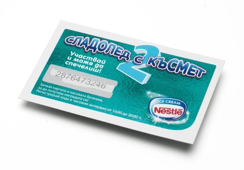 Màu sắc thẻ cào