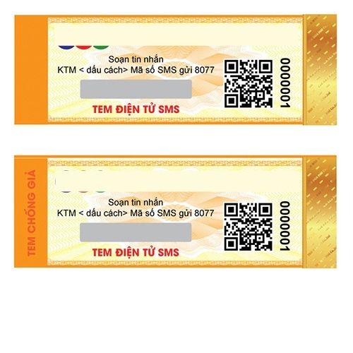 Đối tượng sử dụng tem cào chống giả điện tử SMS