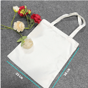 Túi vải canvas màu trắng có sẵn